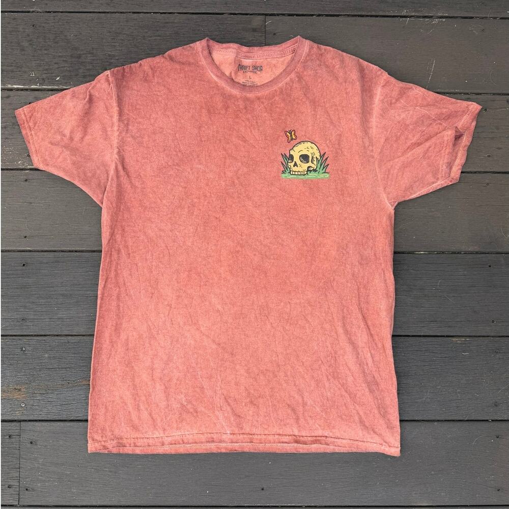 Thrift Shop Exchange Give the World Good Energy Skeleton Graphic Tee L